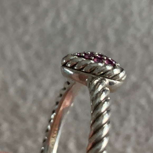 David Yurman chΓ’telaine pink sapphire heart ring - Picture 11 of 14